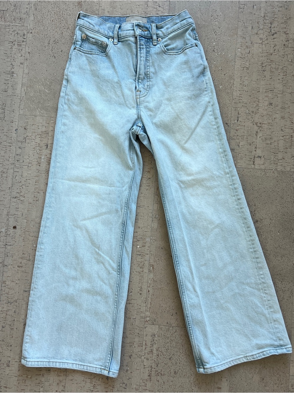 Everlane The Way-High Sailor Jean Womens 25S High Rise Wide Leg Light Wash Denim